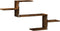 vidaXL - Wandschap - 104x15x49 - cm - bewerkt - hout - gerookt - eikenkleurig