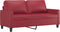 vidaXL - Tweezitsbank - 140 - cm - kunstleer - wijnrood