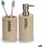 Zeepdispenser Beige Zilverkleurig Hars 350 ml (12 Stuks)