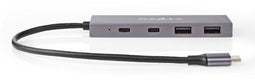 Nedis UHUBU3450AT - USB-C Hub - 4-poorts USB 3.2 Gen 2 10Gbps - Grijs
