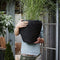 Capi Europe - Vaas taps rond Rib NL - 42x38 - Zwart - Opening Ø31 - Bloempot voor binnen en buiten - Levenslang garantie - Breukbestendig - 100% Recyclebaar - CO2 Neutraal geproduceerd - KBLR362