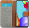 iMoshion Hoesje Geschikt voor Samsung Galaxy A72 Hoesje Met Pasjeshouder - iMoshion Luxe Canvas Bookcase - Grijs