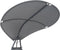 Feel Furniture Schommelstoel - Inclusief parasol - Donkergrijs