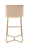 J-Line barstoel Pierre - metaal/textiel - beige - 2 stuks