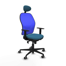 Jorquera Piqueras y Crespo 1D036G1 - Bureaustoel - Hoofdsteun en verstelbare hoogte - Blauw Groene benzine