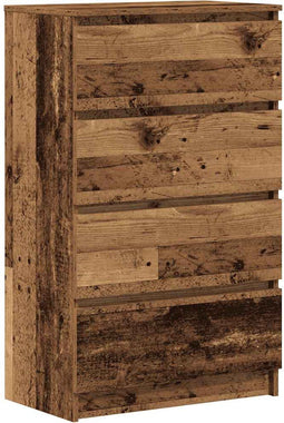 vidaXL - Dressoir - 60x35x98,5 - cm - spaanplaat - oud - hout