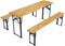 Juskys Biertafelset - 3-delig - 170 cm - Houtkleur