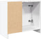 vidaXL - Wastafelkast - 63x29x55 - cm - bewerkt - hout - wit