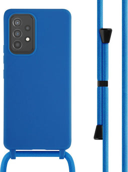 imoshion Hoesje Geschikt voor Samsung Galaxy A53 Hoesje Met Koord - imoshion Siliconen hoesje met koord - Blauw