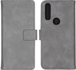 iMoshion Hoesje Geschikt voor Motorola One Action Hoesje Met Pasjeshouder - iMoshion Luxe Bookcase - Grijs