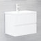 vidaXL - Wastafelkast - 60x38,5x45 - cm - bewerkt - hout - hoogglans - wit