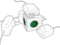 DesignNest PowerCube Original FR - 5 stopcontacten - Blauw