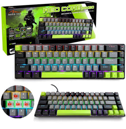 Media-Tech RED CORE MX60 - Mechanisch Gaming Toetsenbord 60% - RED schakelaars 50 miljoen klikken - Zwart