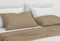 Zohome Kussensloop Satinado - Kussenhoes van 80x80 cm - Set van 2 stuks - 100% Katoen-Satijn - Bruin