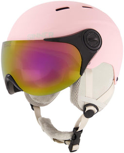 SINNER TYPHOON VISOR - Unisex Skihelm - Rode spiegelvisier - Matte lichtroze - Maat S