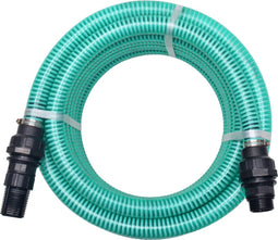 vidaXL - Zuigslang - met - koppelingen - 7 - m - 22 - mm - groen