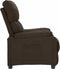 vidaXL Fauteuil verstelbaar stof donkerbruin