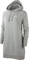 Nike Sportswear Essential Fleece - Dames Jurk - Kniehoogte - Grijs - Maat XS