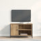vidaXL - TV-kast - Artisan - Eiken - 80x40x50 - cm - Gelaagd - Hout - en - Staal