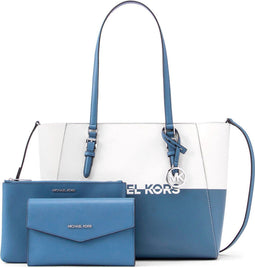 Handtas Dames Michael Kors CHARLOTE-DENIM-MULTI Blauw 27 x 34 x 11 cm