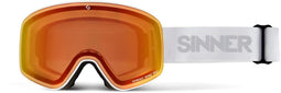 SINNER SNOWGHOST - Skibril - SINTRAST®/TRANS+®-lens meekleurend hoog contrast - Matte White