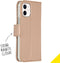 Accezz iPhone 12 Mini - Flip cover - Krasbestendig Schokbestendig - Goud