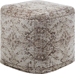 MEERUT - Poef - Taupe - 42 cm - Katoen