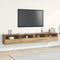 vidaXL - TV - Wandkasten - 2 - stuks - Artisan - Eiken - 100x30x30 - cm - Bewerkt - Hout
