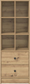 vidaXL - Hoge - kast - Artisan - Eik - 45,5x34x127 - cm - Gelaagd - hout