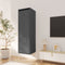 vidaXL - Wandkast - 30x30x100 - cm - massief - grenenhout - grijs