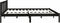 vidaXL - Bedframe - massief - grenenhout - zwart - 180x200 - cm