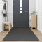 vidaXL - Deurmat - 115x400 - cm - gestreept - 115x400 - cm - zwart - en - grijs