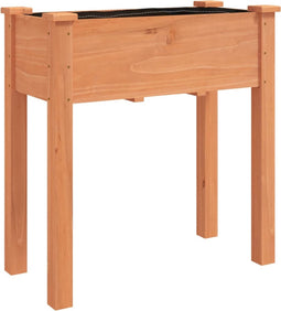 vidaXL - Plantenbak - met - voering - 71x37x76 - cm - massief - vurenhout - bruin