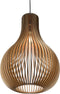 Atmooz - Hanglamp Zita L - E27 - Hout - Rond - Kleur Naturel - Woonkamer / Slaapkamer / Eetkamer - Plafondlamp - Hoogte 190cm