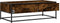 vidaXL - Salontafel - 100x50x35 - cm - bewerkt - hout - en - metaal - gerookt - eiken