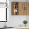 vidaXL - Hangkast - Riga - 20x29,5x60 - cm - bewerkt - hout - artisanaal - eikenkleur