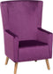 Beliani ONEIDA - Fauteuil - Paars - Fluweel
