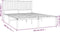 vidaXL - Bedframe - met - hoofdbord - metaal - wit - 135x190 - cm