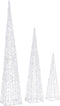 vidaXL - Lichtkegelset - decoratief - LED - warmwit - 60/90/120 - cm - acryl