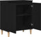 vidaXL - Dressoir - Zwart - Eiken - 60x35x70 - cm - Gemaakt - van - Hout
