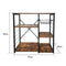 Keukenkast Stoer - keukenmeubel metalen frame - zwart bruin