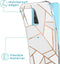 iMoshion Hoesje Geschikt voor Samsung Galaxy A52 (4G) / A52s / A52 (5G) Hoesje Met Koord - iMoshion Design Hoesje met Koord - Wit / Meerkleurig / Goud / White Graphic
