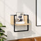 vidaXL - Wandschap - met - stang - 30x25x30 - cm - sonoma - eikenkleurig