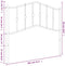 vidaXL - Hoofdbord - 100 - cm - metaal - zwart
