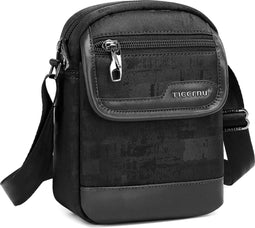 Schoudertas heren en dames – crossbody tas - slingbag - waterafstotend - zwart - 18x8x14cm