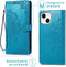 iMoshion Hoesje Geschikt voor iPhone 14 Hoesje Met Pasjeshouder - iMoshion Mandala Bookcase - Turquoise