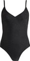 Barts Bathers V-Neck One Piece Badpak - Subtiele panterprint - Zwart