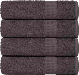 vidaXL - Handdoeken - 4 - st - 50x100 - cm - 360 - g/m² - 100% - katoen - antracietkleurig