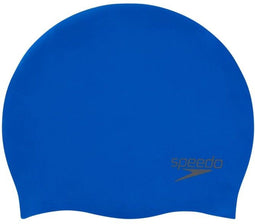 Speedo Plain Moulded Silicone Cap - Badmuts - Ergonomisch 3D design - Blauw