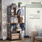 O'DADDY® - Boekenkast - Industrieel ontwerp - 74 x 30 x 150 cm - Vintage bruin - Zwart metaal